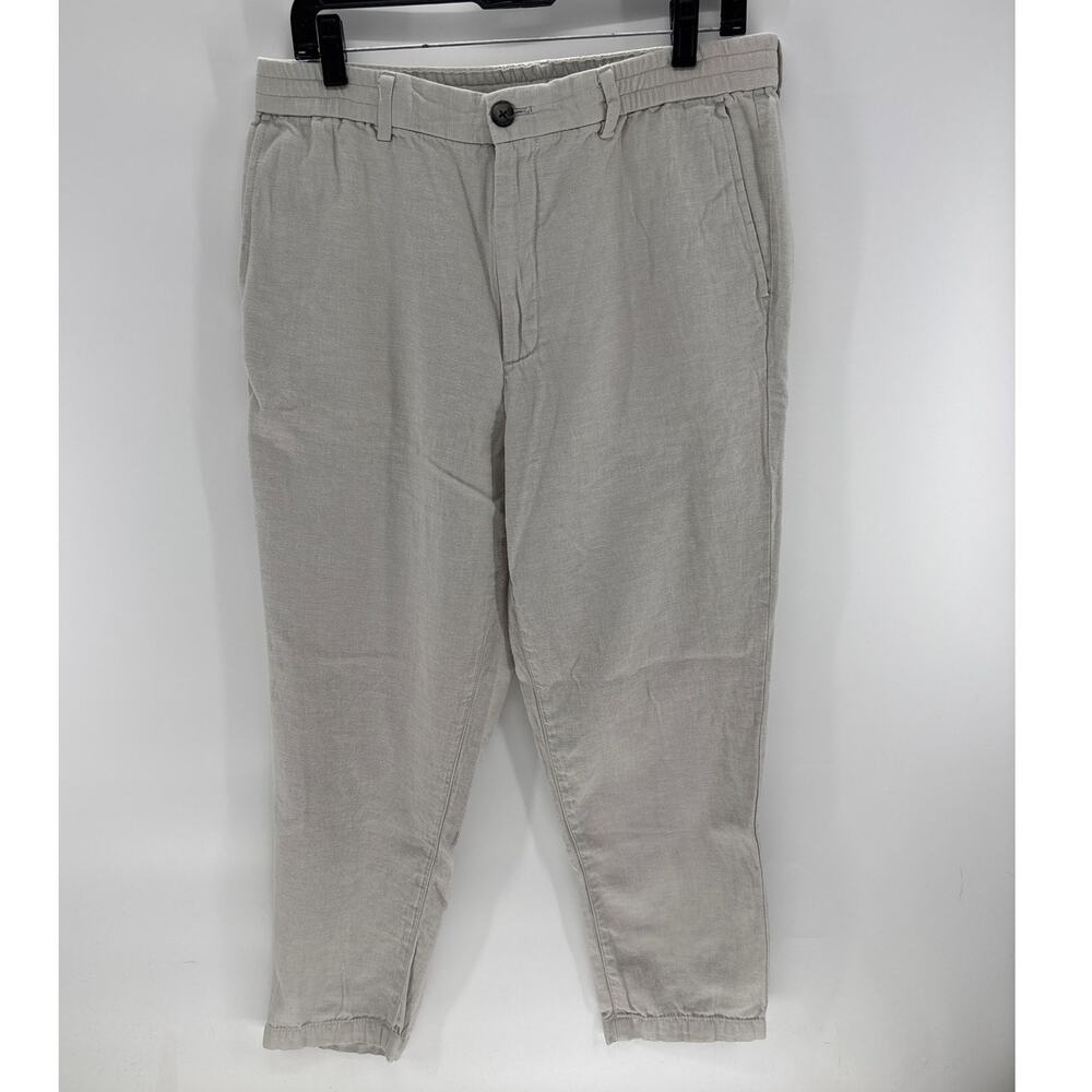 Banana Republic Men's Linen/Cotton Blend cream pants 34W25L